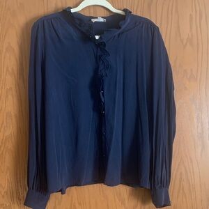 Sezane Chlo Shirt Navy 48